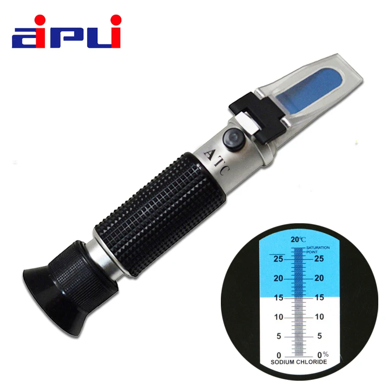 High-precision electronic cultivation optical refractometer for salinity of food brine.