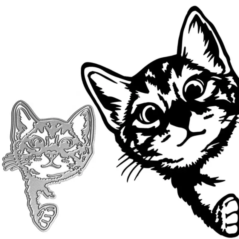 

896A for Cat Metal Cutting Dies Stencil Scrapbooking DIY Album Stamp Paper Card Mold Embossing Decoration