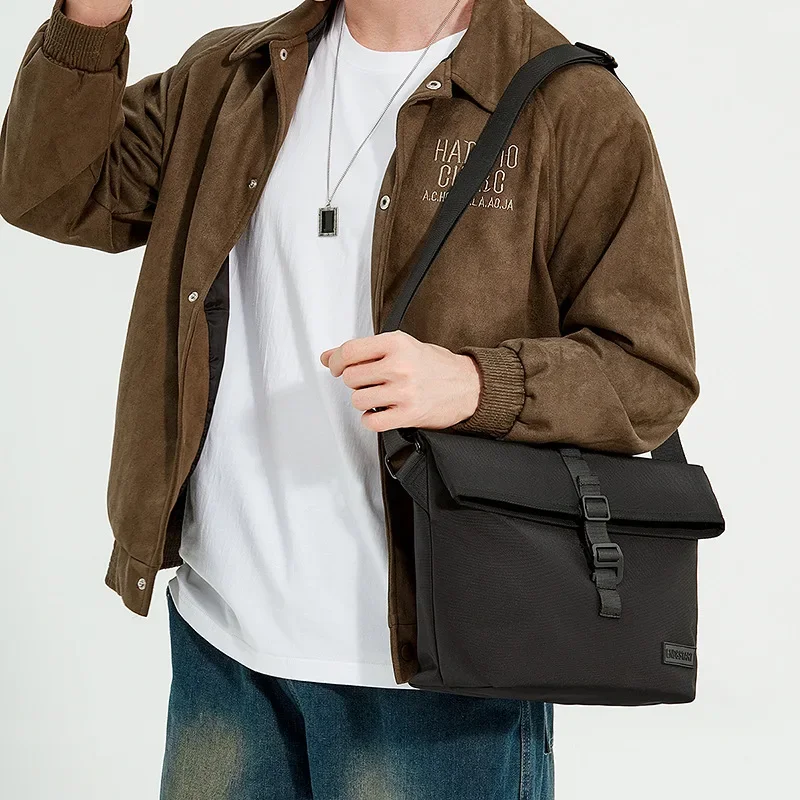 حقيبة ظهر كروس للرجال يابانية حقيبة كتف للرجال النسخة الكورية مقاومة للماء من قماش أكسفورد حقيبة سفر حقيبة ساعي عادية #2