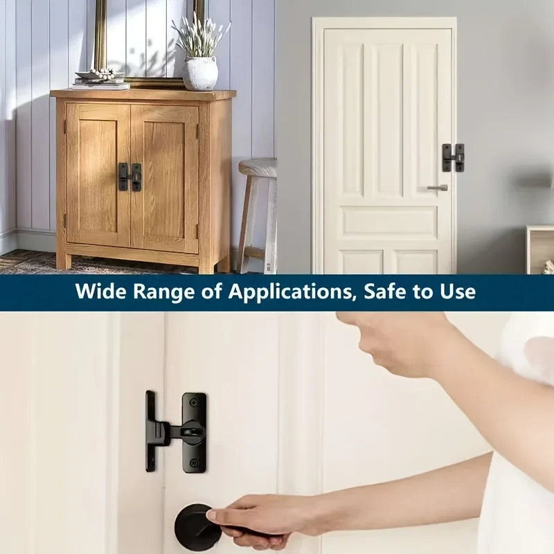 أقفال أبواب الحظيرة شديدة التحمل، مزلاج الباب المنزلق، مشبك مضاد للسرقة، مسمار الباب، أجهزة بوابة الوجه 90/180 درجة، مزالج أمان الطفل