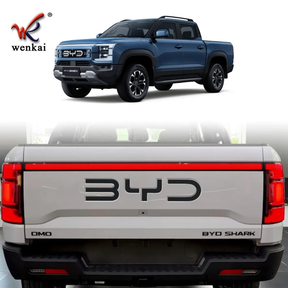 

For BYD Shark 6 Trunk Standard 3D Badge Logo Sticker Glossy Black Sticker Decoration Automobiles Parts Accesorios Para