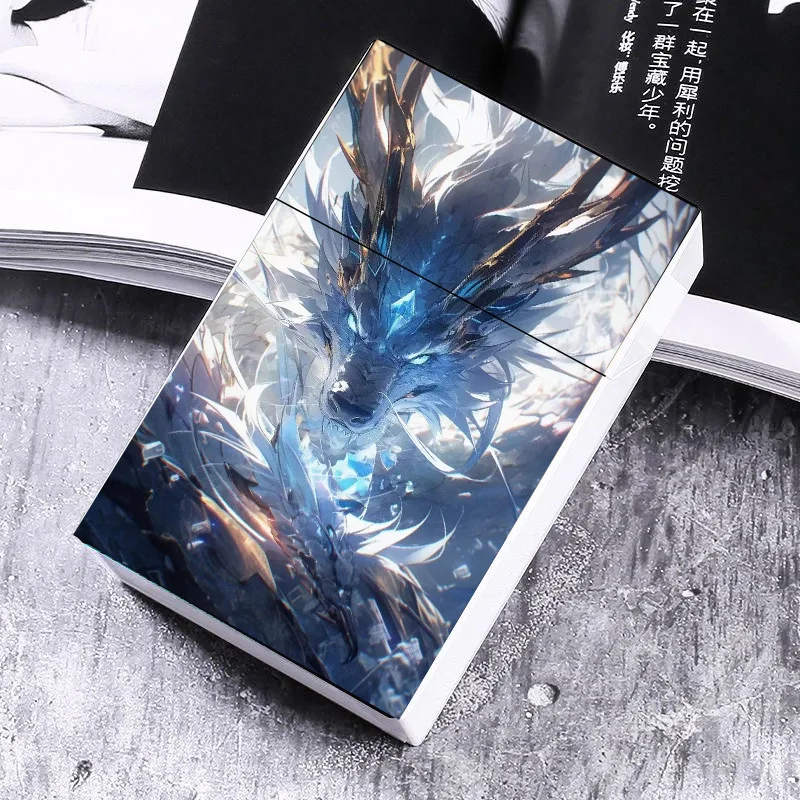 

New Stylish Dragon Pattern For 8mm cigarette case Plastic 20PCS Large Capacity Moisture-proof cigarette Box Smoking Accessories