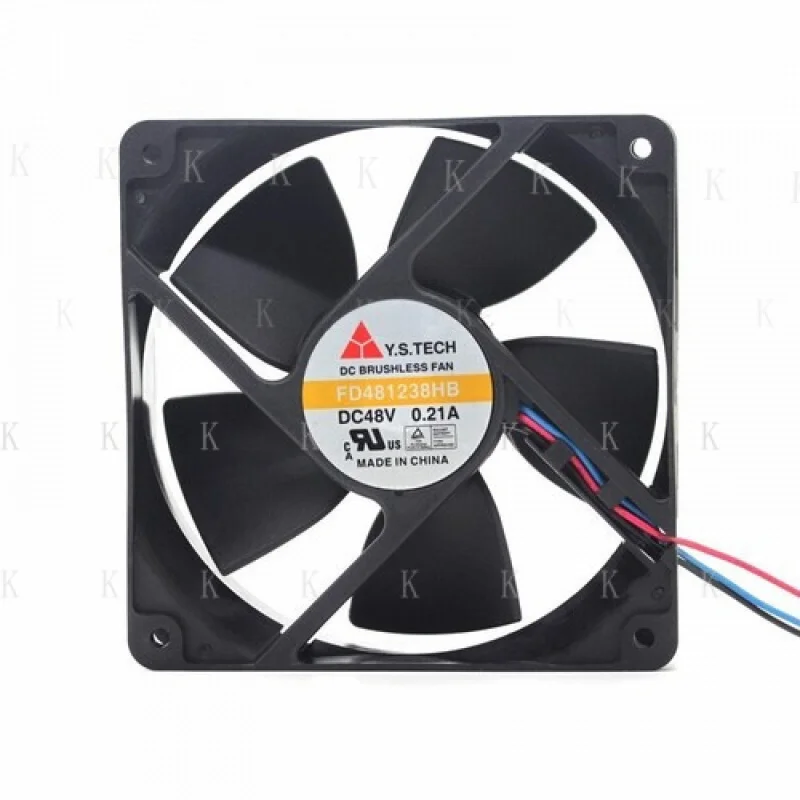 C  FOR  1 PCS  Y.S.TECH Fan FD481238HB  DC 48V 0.21A 12038 12cm 3 wire Cooling fan #A6-2