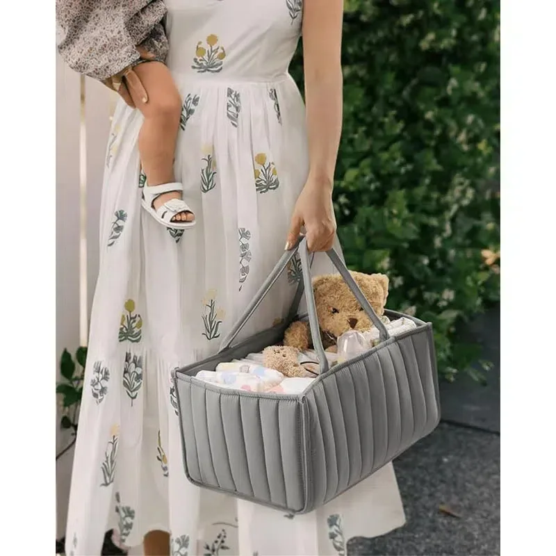 Diaper Bag High Capacity Mommy-bags Folding Baby Nappy Bag Portable Maternity Bag Baby Bottle Organizer for The Baby's Nursery