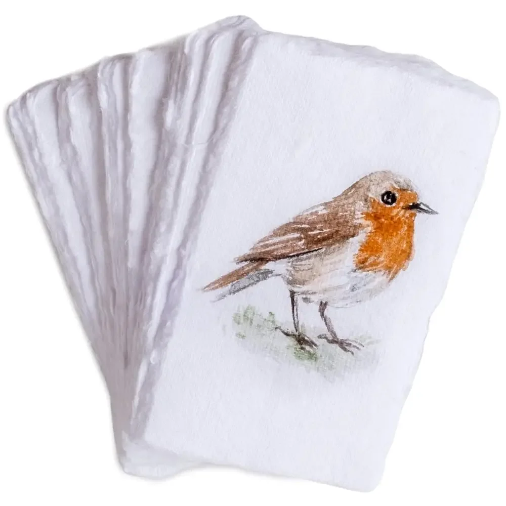 

Картонные карточки ручной работы Wanderings с необработанным краем - размер 2x3.5 дюйма - толщина 150 г/м² - упаковка 50 шт. - идеально подходят для именных карточек с необработанным краем, чистые, без надписей