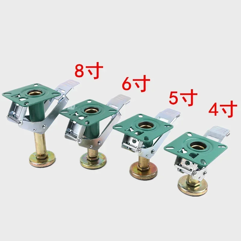 Горячие продажи. Горячие продажи. Сверхмощный грунтовой тормозной домкрат. Универсальная опорная рама колес, 4-дюймовый 5-дюймовый 6-дюймовый 8-дюймовый тормозной ножной тормоз.