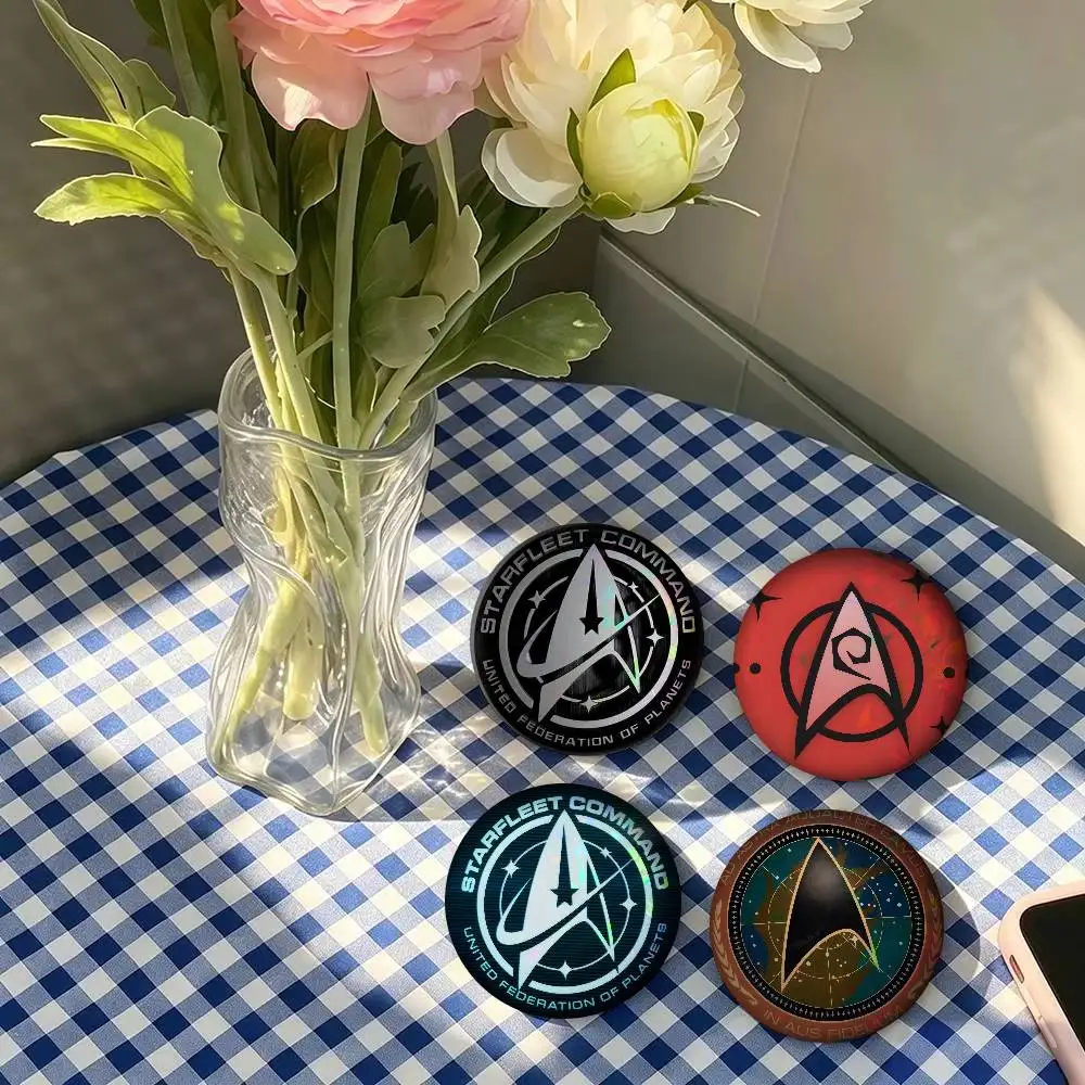 Anime Brooches Cute Cartoon Badge Jacket Jeans Lapel Pin Gift Accessorie S-Star Trek Spock Space Wooden