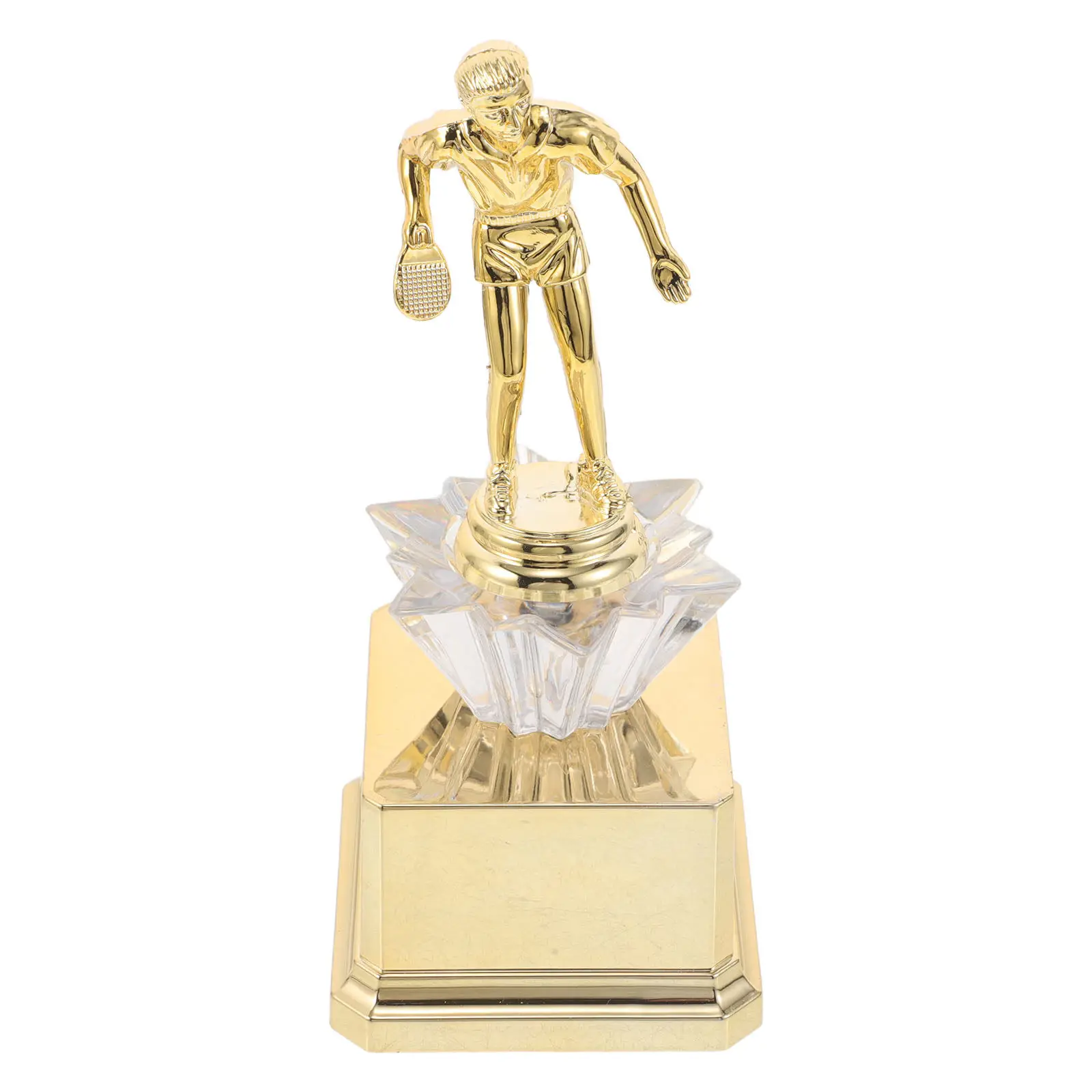 Table Tennis Award Trophy Plastic Golden Trophy Cup for Competitions Tournaments Winners Ping Pong Sports Prize