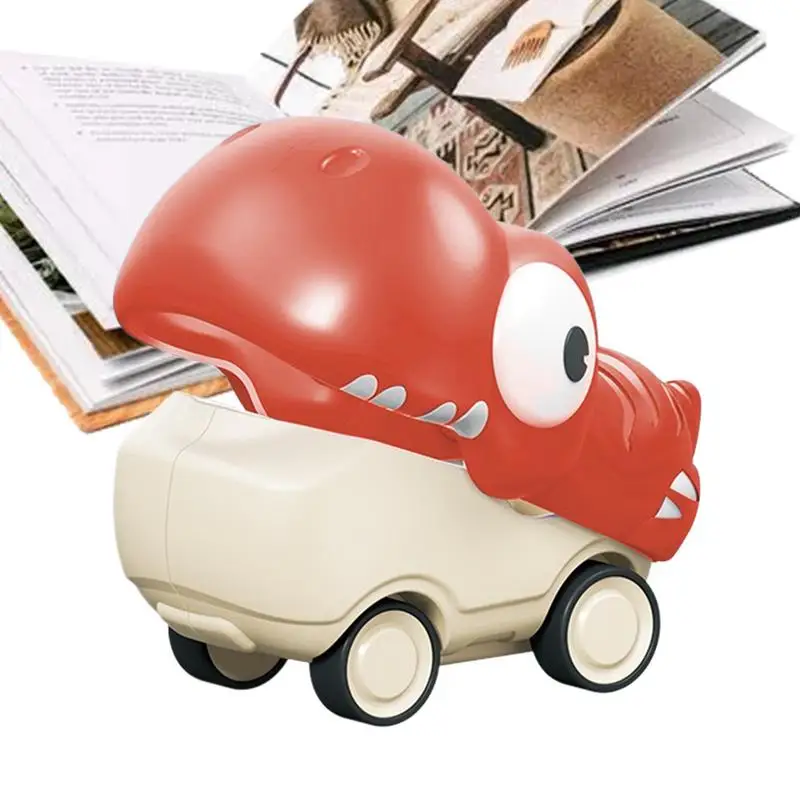 Inertia Animal Car Cartoon Simulation Dinosaur Vehicle For Kids Fall-resistant Press Inertia-Powered Animal Pull Back Drive Toy