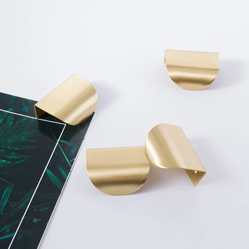 Modern Brushed Brass Cabinet Drawer Dresser Pulls Gold Furniture Knobs Handles for Kitchen Cupboard Wardrobe - 1 Pack