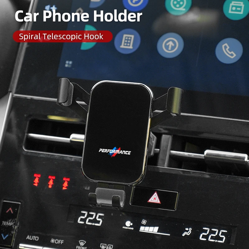 Car Phone Holder Cell Air Vent Mount Moblie GPS Support Stand Accessories For BMW Power Performance M3 M5 E90 E60 E46 E39 - view 3