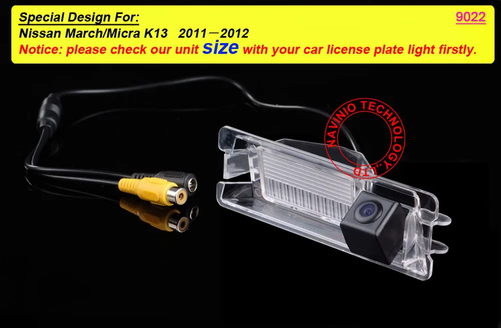 For Nissan March Micra K13 Car rear view reverse Parking back up Camera waterproof