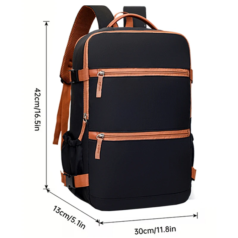 Breathable Padded Travel Backpack Women Men Lightweight Airplane Cabin Bag Multi Compartment Laptop Daypack For Trip