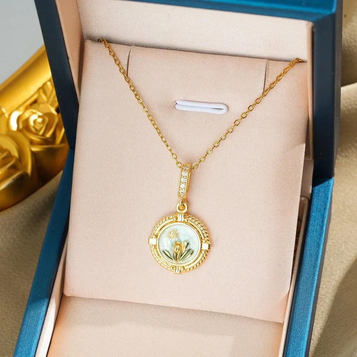 2025 قلادة نسائية من الزيت المتساقط، انطباع مونيه، لوحة زيتية محكمة، النمط الكوبي، طراز الباروك د، المصنع