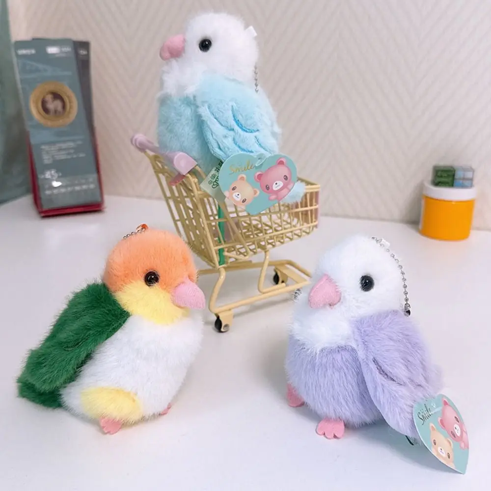 Wristband Bracelet Parrot Clap Circle Stuffed Animal Plush Hand Ring Parrot Key Chain Kawaii Plush Doll Slap Snap Wrap