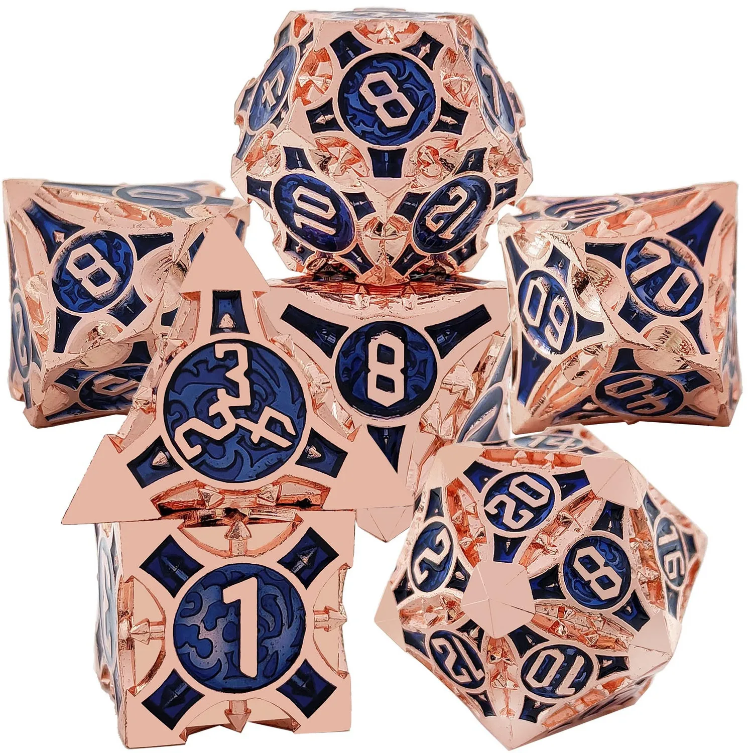 

DND Metal Dice Set,7 PCS Zinc Alloy D&D Dice Set with Gift Case for Dungeons and Dragons D&D