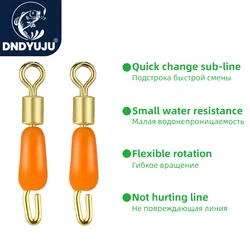 Chrdyuju-Émerillons d'alimentation à changement rapide pour la pêche à la carpe, connecteur de matériel, boutons-pression à percussion, accessoires de pêche, 50 pièces