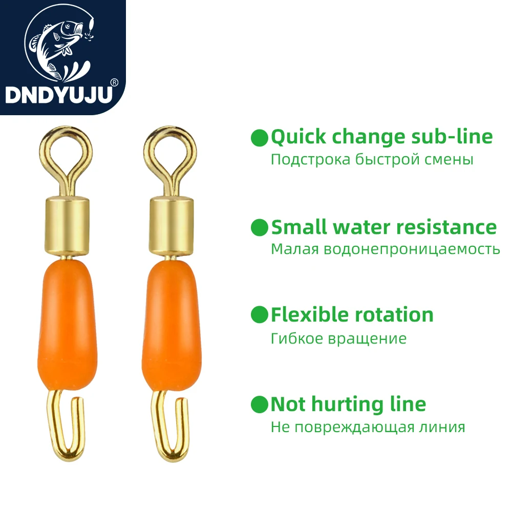 DNDYUJU 50pcs Carp Fishing Quick Change Feeder Swivels Feeder Fishing Accessories Swivel Snaps For Carp Fishing Tackle Connector