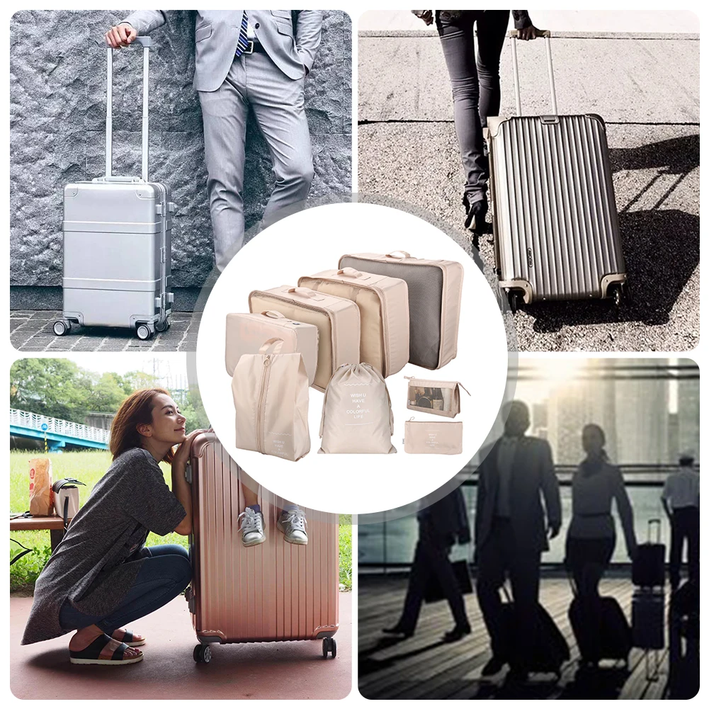 8/6 stücke Set Reise Lagerung Tasche Große Kapazität Gepäck Kleidung Sortierung Organizer Koffer Beutel Fall Essentials Schuhe Verpackung Cube – Detail 5