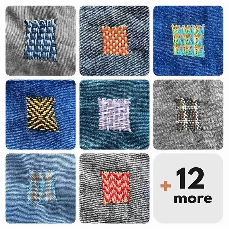 2X Knit Patch Kit Darning Loom, Mini Portable Knitpatch Loom For Mending Jeans, Socks & Clothes DIY Weaving Arts