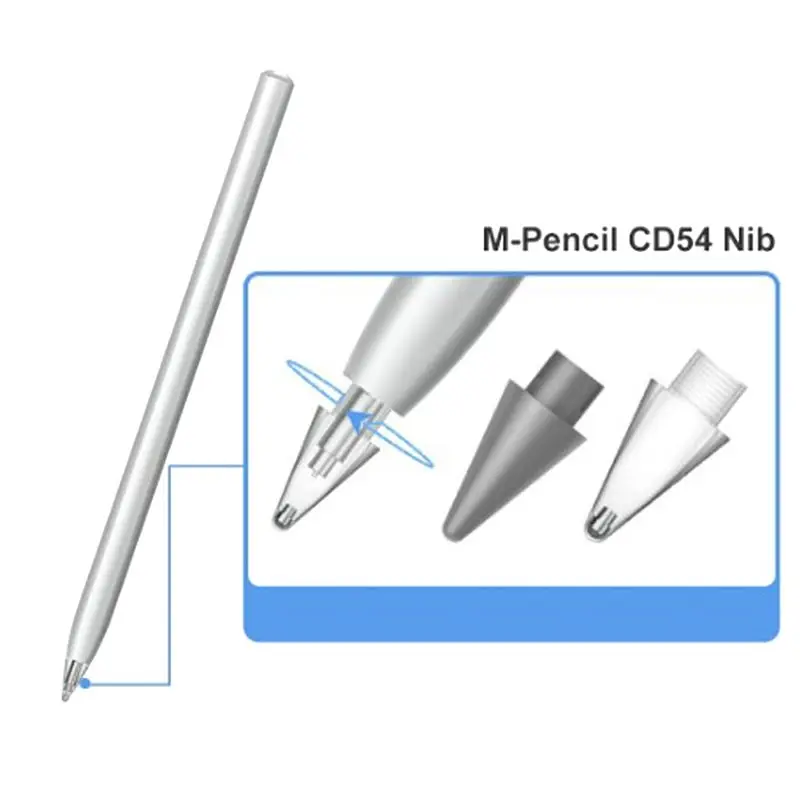 ABGN Replacable Pencil Tips for M-Pencil 2Nd Stylus Touch Pen Tip M-Pencil 2Generation CD54 NIB Pencil Tip-Transparent