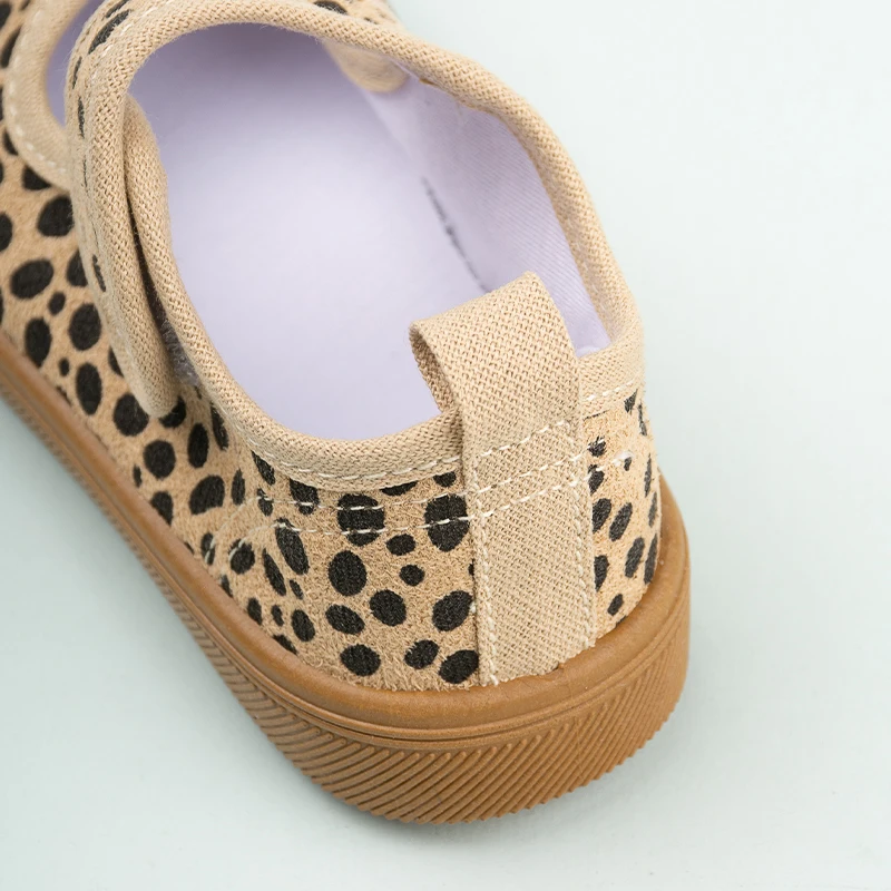 Kids Endearing Style Charming Leopard Print Flat Shoes Children\'s Summer Breathable Casual Sneakers EKF31