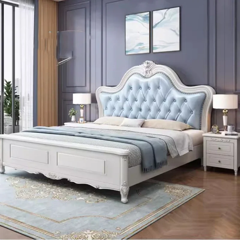 Modern Simple Princess Bed Low Cost Drawers Floor Human Double Bed Girl Storage Design Muebles Dormitorio Bedroom Furniture