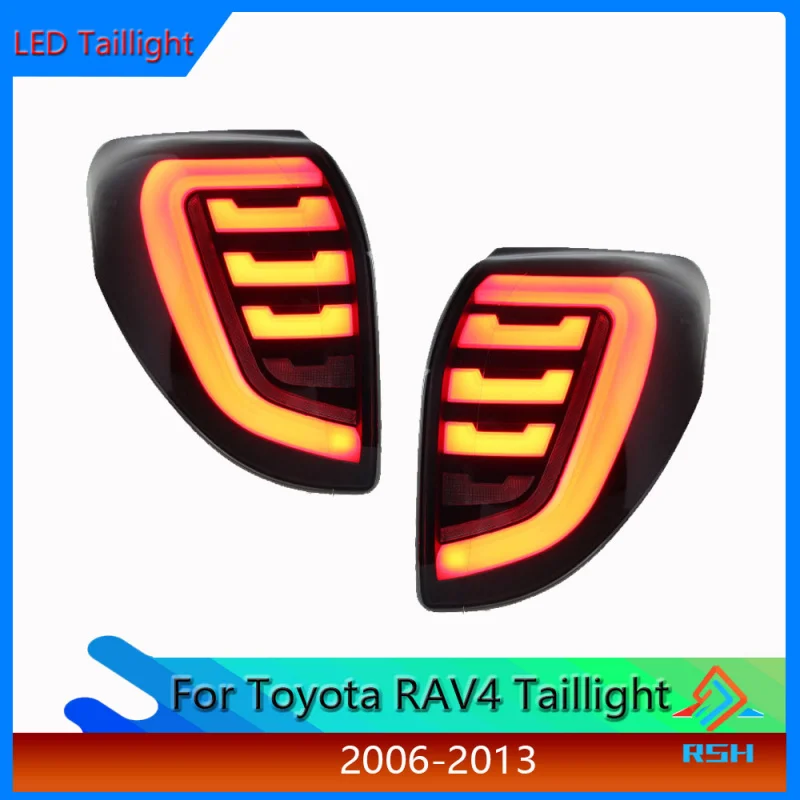 

Сборка заднего фонаря для Toyota RAV4 2006-2013, модификация с LED ходовыми огнями, стоп-сигналами, поворотниками и водяным потоком, задний фонарь автомобиля