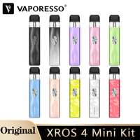 Original Vaporesso XROS 4 Mini Pod Kit E Cigarette 1000mAh Battery 3ml Top Filling Fit XROS Series Cartridge Vape Vaporizer