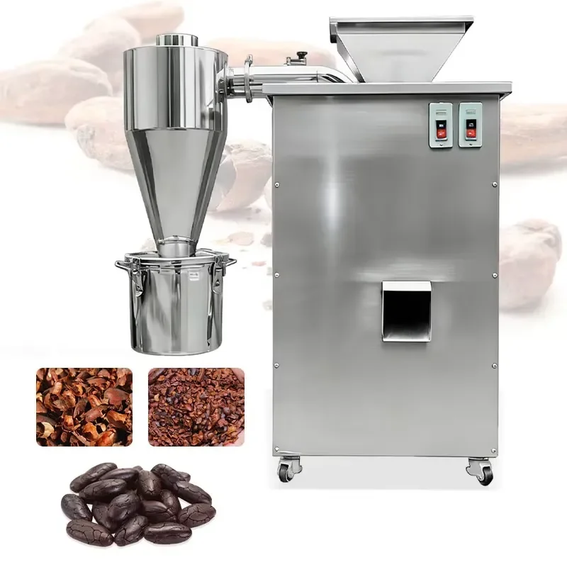 2026 ORME Cocoa Bean Shell Peel Machine Small Roasted Cacao Bean Peeler Manual Cocoa Cracking Dehuller Machine