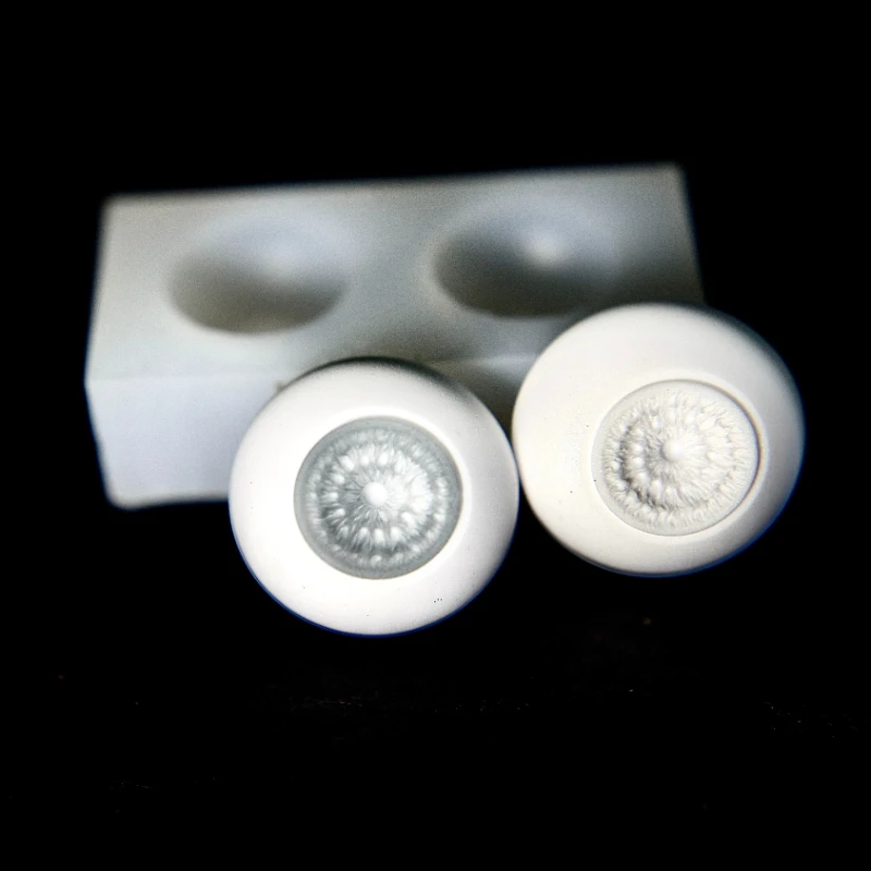 Eye Bead Silicone Mold/Handmade DIY Bjd Resin Eyeball Gypsum Eye Two-color Circle with Eye Texture Pattern Mold