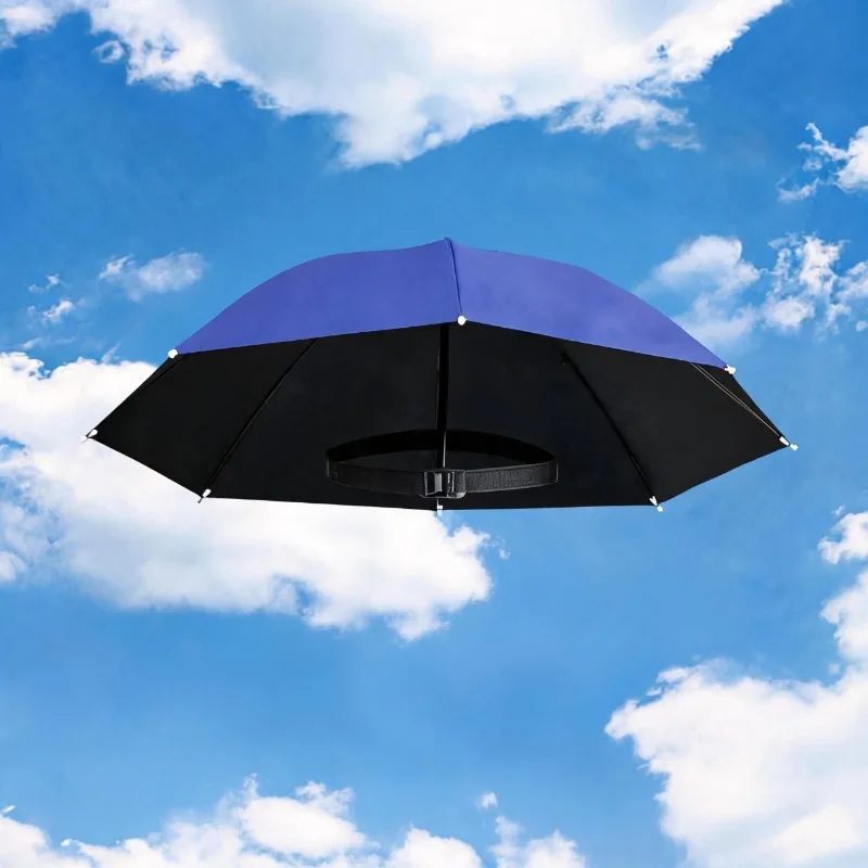 Windproof Sunshade Umbrella, Folding Head‑Wearing Hat Umbrella for Outdoor