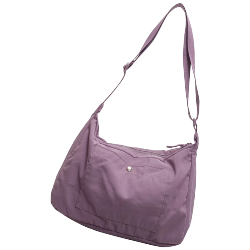 Bolso tipo cartera nailon para mujer con bolsillos, bolso cruzado informal para trabajo y viajes E74B