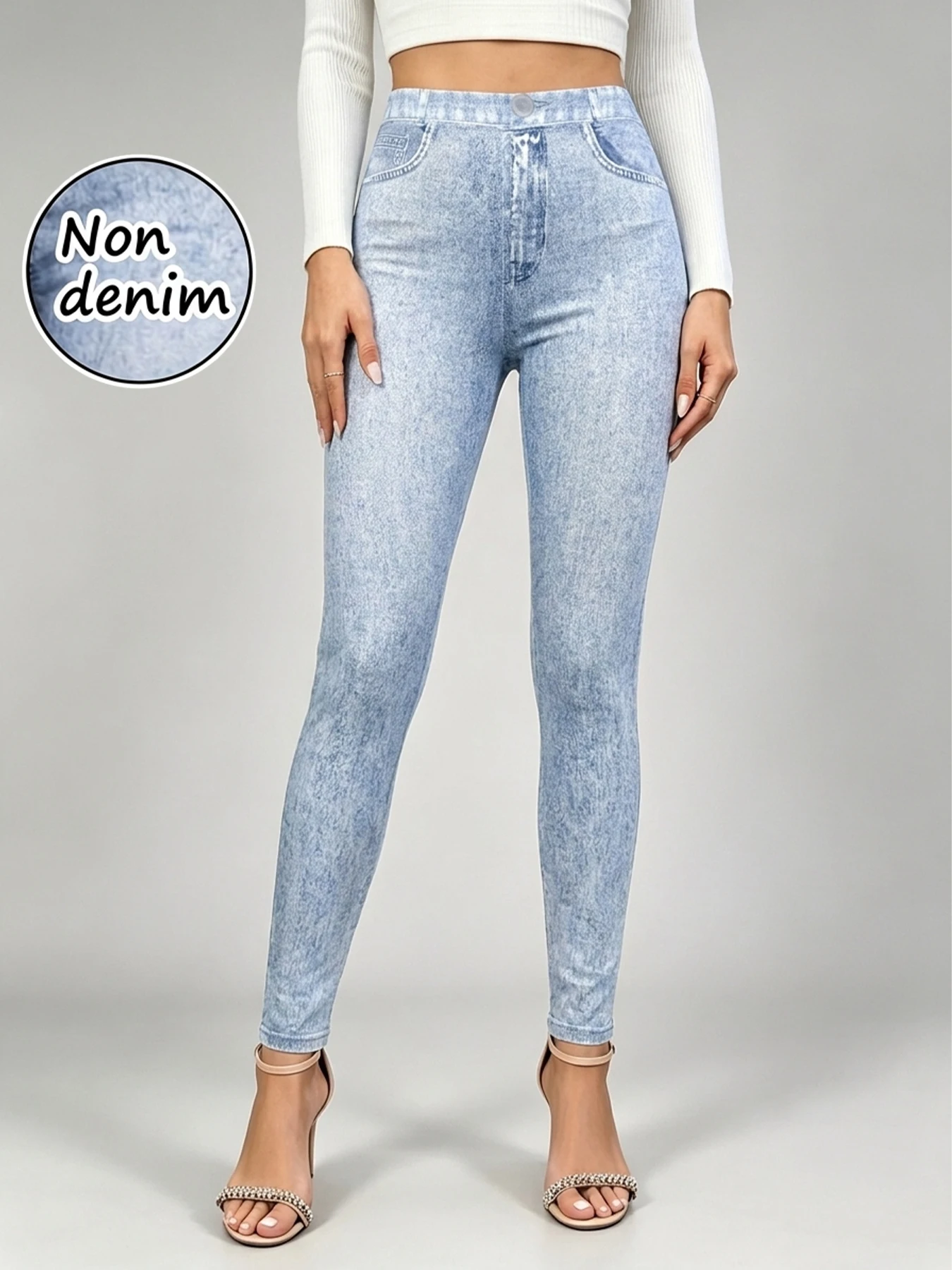 Women's Yoga Legging, Non-Denim Print High Waist Hip Lifting Slim Fit Pants Fitness Sport Elastic Pants Running Training Tights