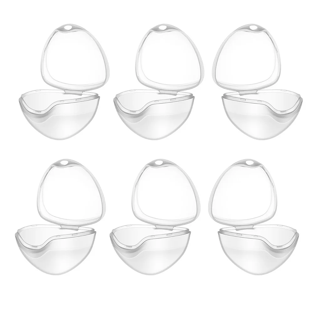 

6Pcs Pacifier Shield Case Hygienic Small Items Storage Box Fine Details Safe Use Perfect for Outings Pacifier Holder Case