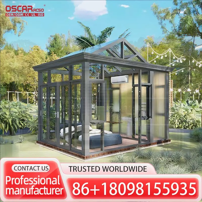

Modern Aluminum Frame Glass Enclosure for Garden Patio Balcony sunroom
