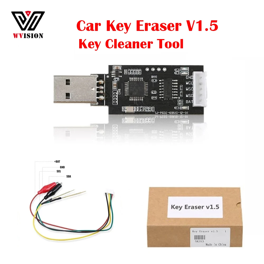 Key Cleaner Tool Car Key Eraser v1.5 Used to Unlock Remotes Renew Locked Keys Erase Memory for PCF7941 PCF7945 PCF7952 PCF7953