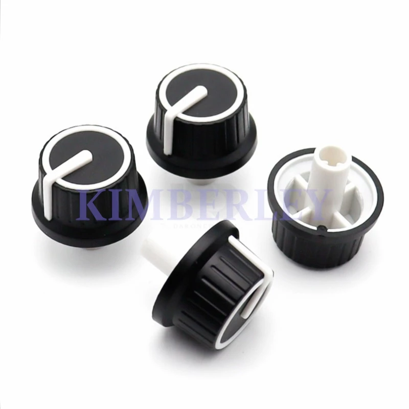 3 Piece 25*15.5MM Potentiometer Knob Cap D Hole half-shaft Knob Cap Control Panel Knob Cap Rubber Knob