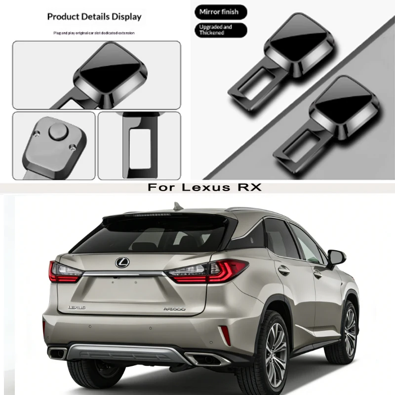 

for Lexus RX Car Seat Belt Clip Extender Safety Seatbelt Lock Buckle Plug Thick Insert Socket Extender Safety Buckle