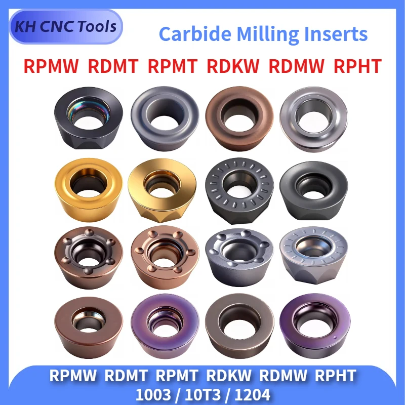 RDMT10T3 RPMW1003 RDMT1204 RPMT1204 RPGT1204 RPHT1204 RDMW RDKW Milling Inserts Roundness Tool CNC Machine Milling Cutter Blades
