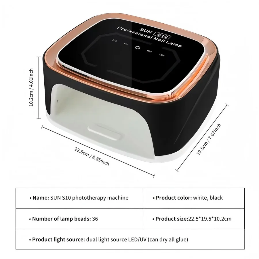 Asciugatrice professionale per unghie UV LED ricaricabile Display HD Lampada per asciugare le unghie wireless intelligente per un polimerizzazione ad asciugatura rapida di tutti i gel polacchi