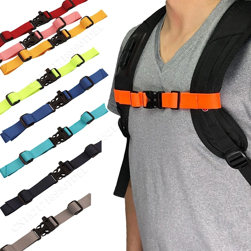 Alça de ombro ajustável para mochila, Chicote do saco do peito, Acessórios de acampamento ao ar livre, Tactical Bags Straps