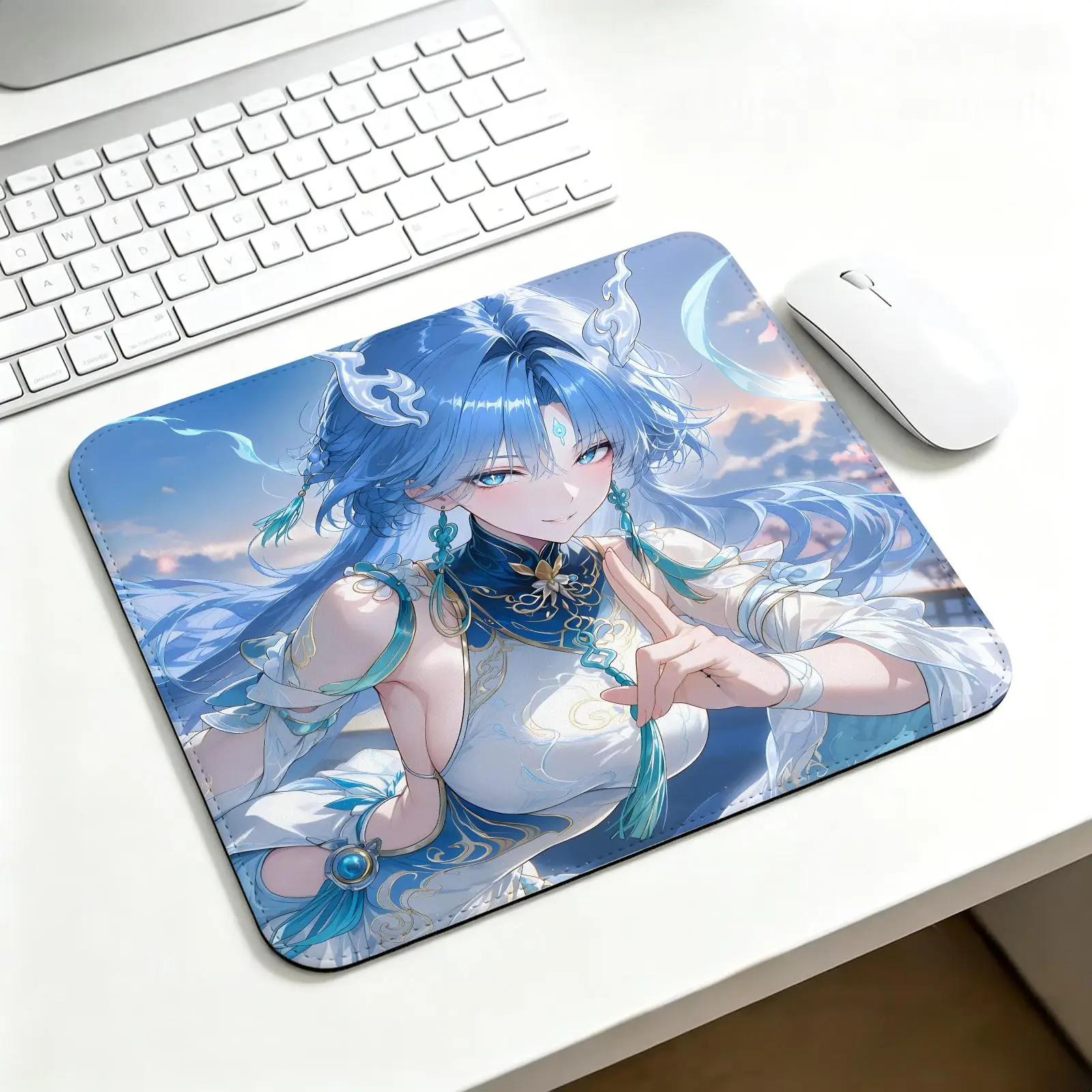 Mouse Pad Regular gaming mouse pad Office mouse pad Laptop desk mat Stitched edge S/M/L size mouse pad  Wuthering Waves Qingxiao