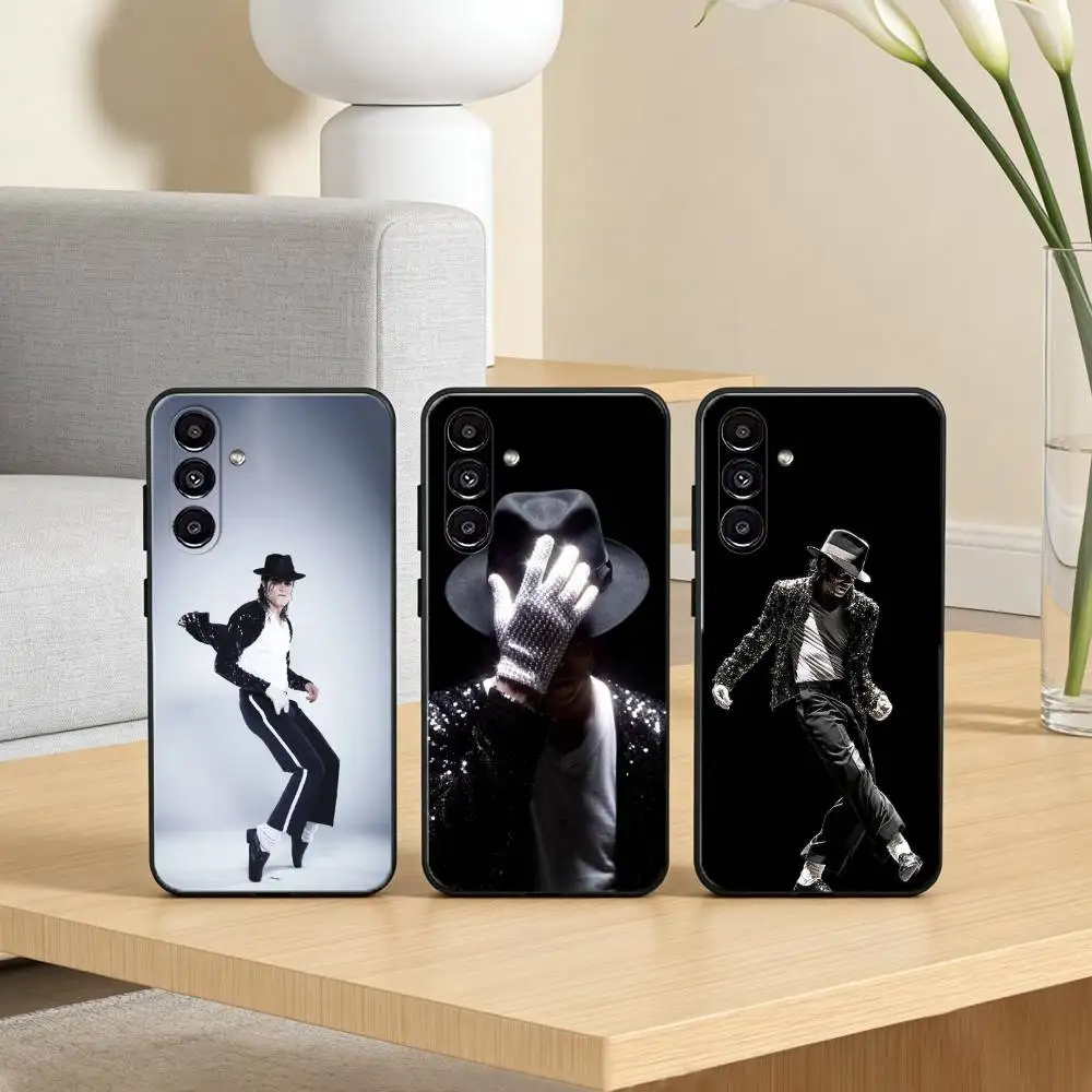 Capa de telefone M-Michael Jackson Singer para Samsung Galaxy A13,21s,22,31,32,52,53,71,72,73, capa preta macia