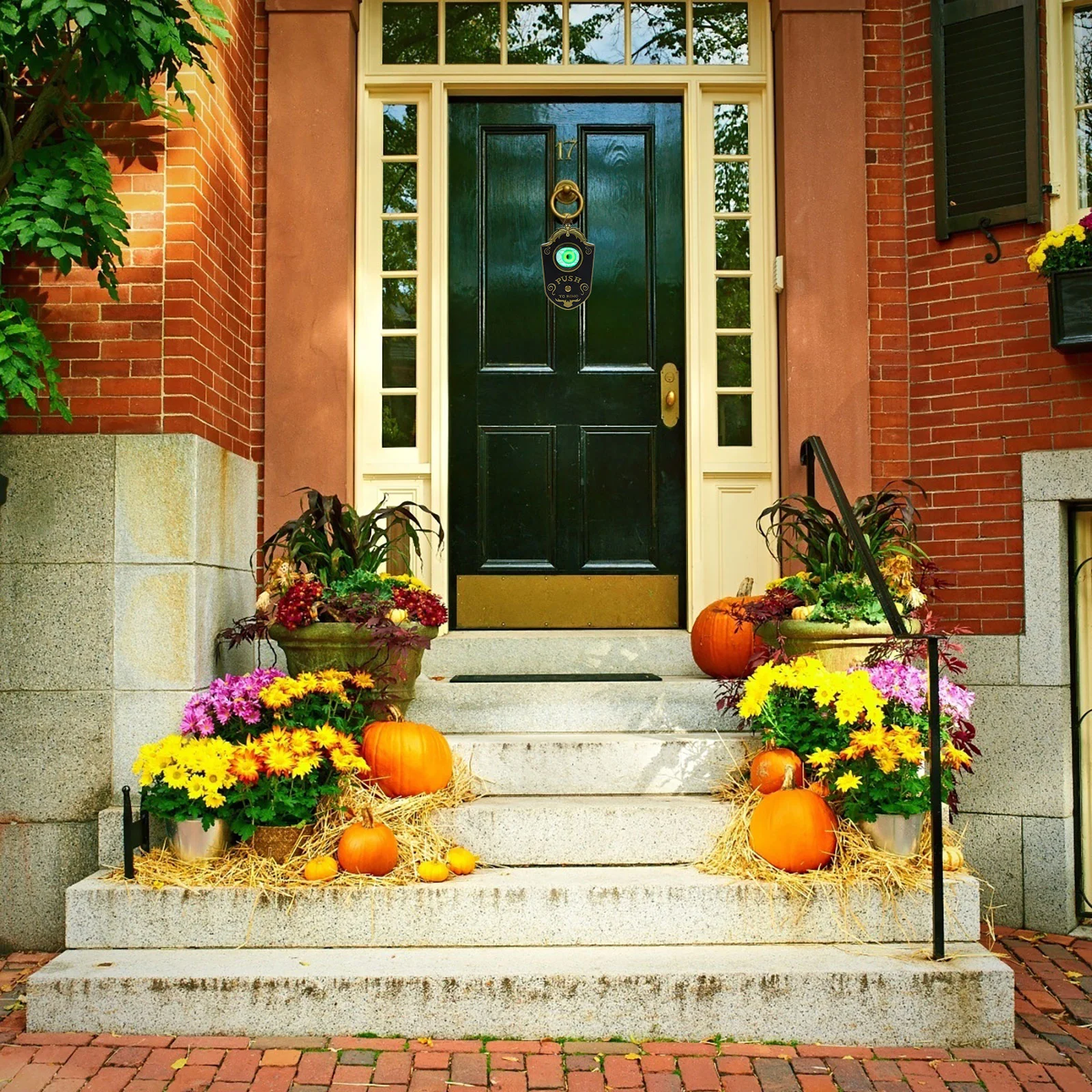 Halloween Doorbel Oogbol Geanimeerde Oogbollen Versieren Pompoen Decoraties Buiten