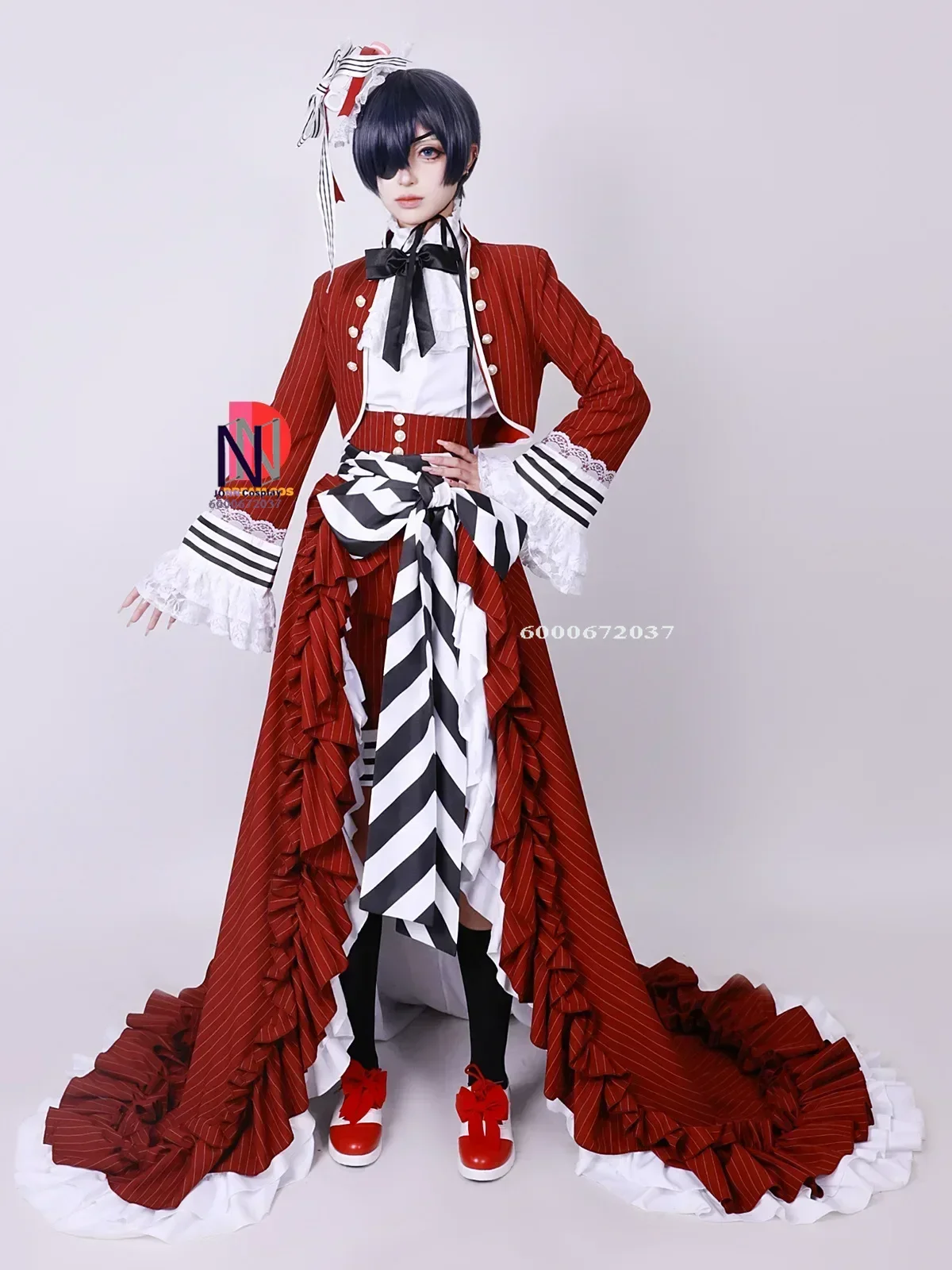 Anime Hot Black Ciel Cosplay Costume Outfit Tea Cup Earl Sebastian Butler Suit Fancy Dress Up Party for Men Women Halloween