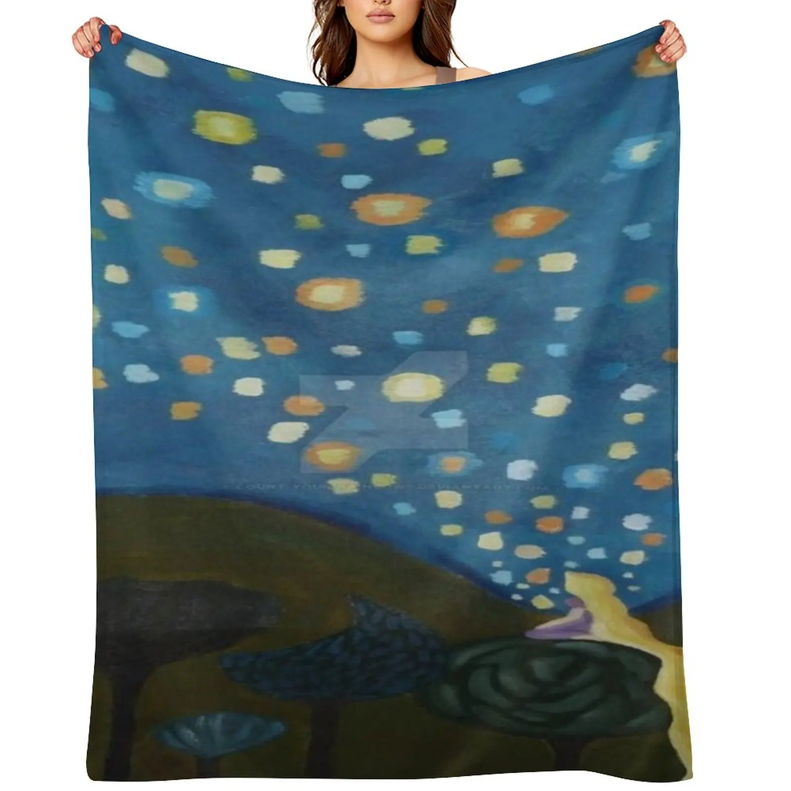 Tangled paint Throw Blanket Heavy Sofa valentine gift ideas Soft Big Blankets