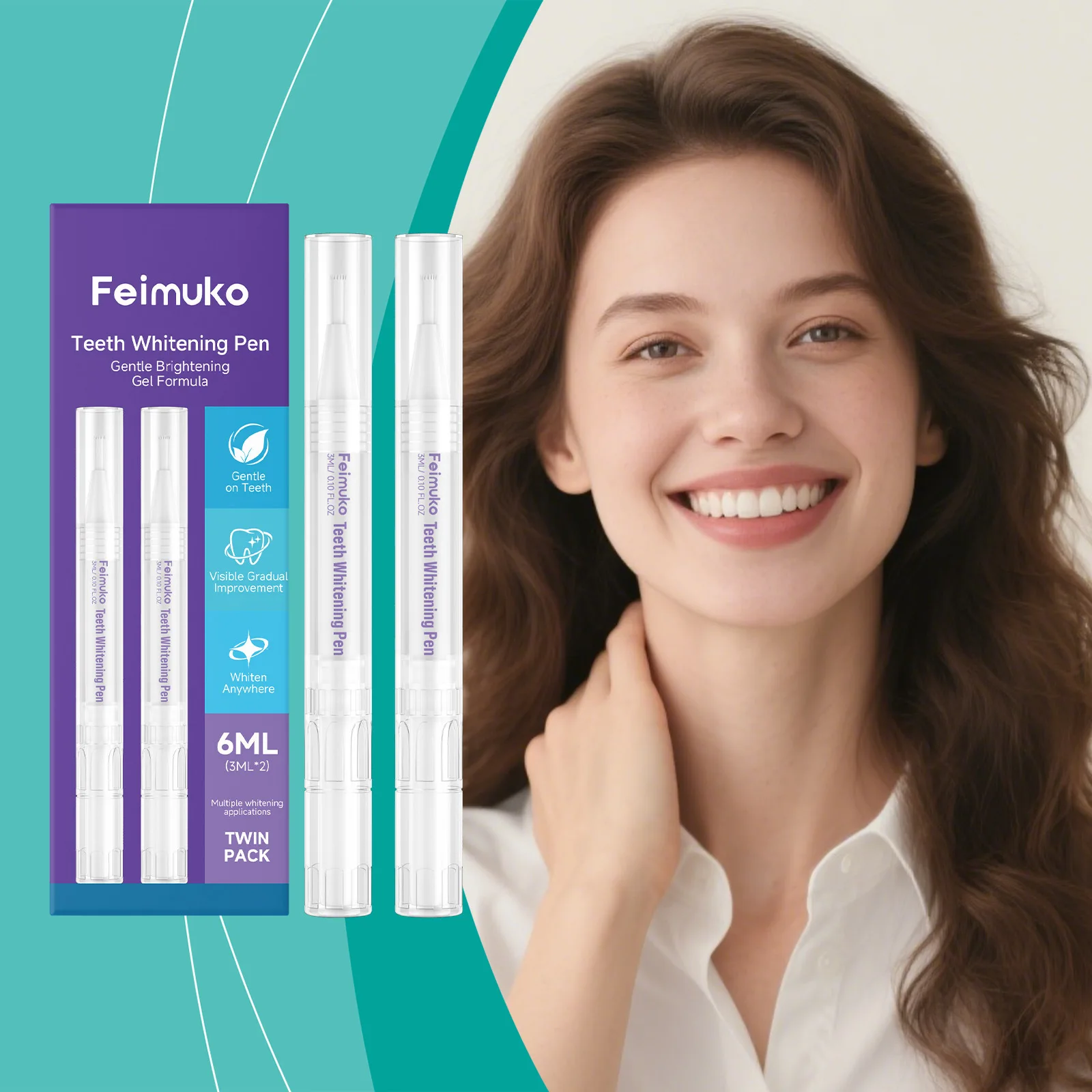 

Ручка для отбеливания зубов: мгновенное осветление, видимое постепенное улучшение, удаление пятен от курения и кофе, для использования в любом месте.