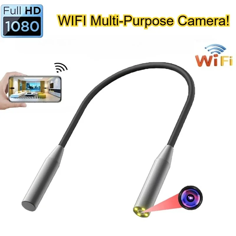 

1080P HD Action Camera Outdoor Hanging Neck Bend Freely Sports Camera Portable DVR Fishing Cycling LED Flashlight Recorder
