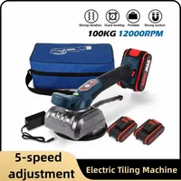Professional 88VF Automatic Electric Tiling Machine 5 Gears Rechargeable Floor Laying Leveling Tool Bubble Leveler Power Tools